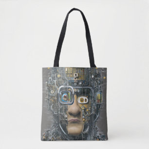 Men's Robot Technology Masculine Man Purse Bag