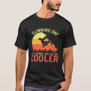 Mens Rock Climbing Dad Retro Mountain Climber Fath T-Shirt