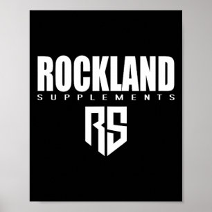 Mens Rockland Supplements Gym Fitness Workout Body Poster