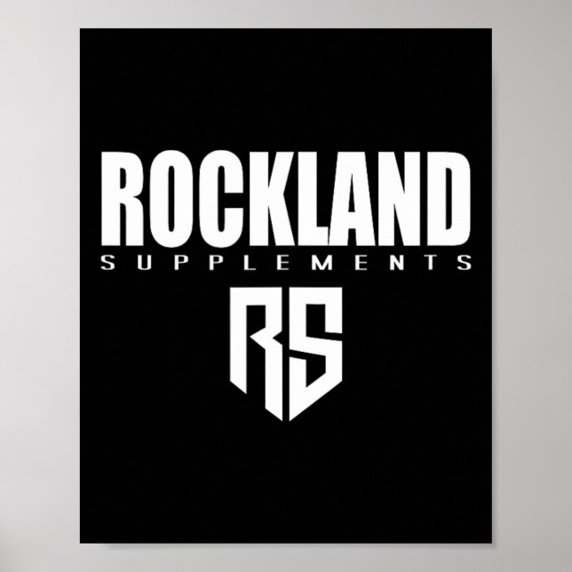 Mens Rockland Supplements Gym Fitness Workout Body Poster (Front)