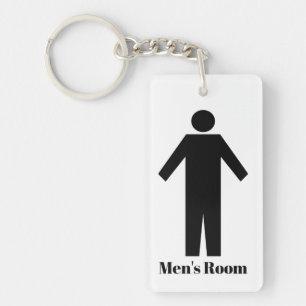 Men's Room Public Restroom Key Ring