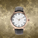 Men's Rose Gold Vintage Watch Black Leather Strap<br><div class="desc">Men's Rose Gold Vintage Watch with Black Leather Strap a gift for him! A great gift that special someone!</div>