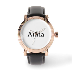 Men's Rose Gold Vintage with Black Leather Strap Watch