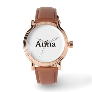 Men's Rose Gold Vintage with Brown Leather Strap Watch