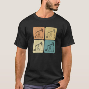 Mens Roughneck Vintage Oilfield Worker Retro Oil R T-Shirt
