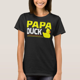 Mens  Rubber Duckling Duck  Papa Duck Father's Day T-Shirt