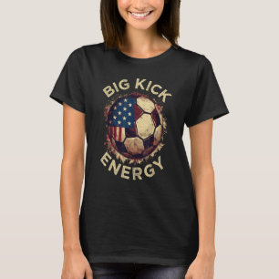 Mens Rude Soccer Football Big Kick Energy Team Sa T-Shirt