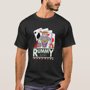 Mens Rummy King Gin Two-Player Card Game Rum And G T-Shirt