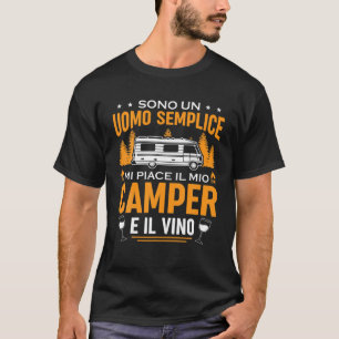 Mens RV Camping Gifts Are Man Simple Camping And W T-Shirt