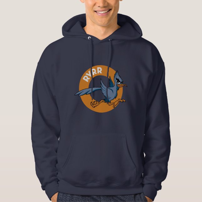 Men's RVRR Cartoon Logo Navy Hoodie (Front)