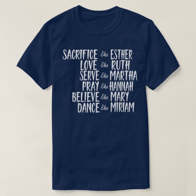 Mens Sacrifice Like Esther Christian Bible Love Pr T-Shirt (Design Front)