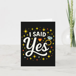 Mens Said - Funny Engagement Couple Saying Card