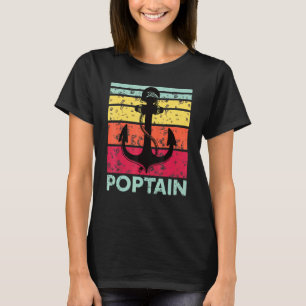 Mens Sailing Poptain - Pop Captain Anchor Fathers T-Shirt