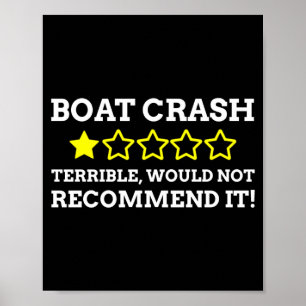 Mens sailor &amp; funny boat crash performance  poster