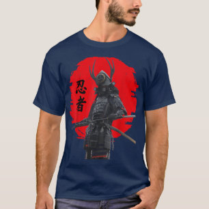 Mens Samurai Warrior with Sword, Japanese Samurai T-Shirt