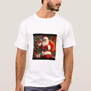 "Men's Santa Happy Christmas T-Shirt - Festive Hol