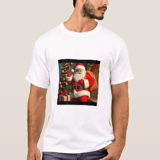 "Men's Santa Happy Christmas T-Shirt - Festive Hol