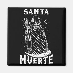 Mens Santa Muerte Skeleton Skull Government Magnet