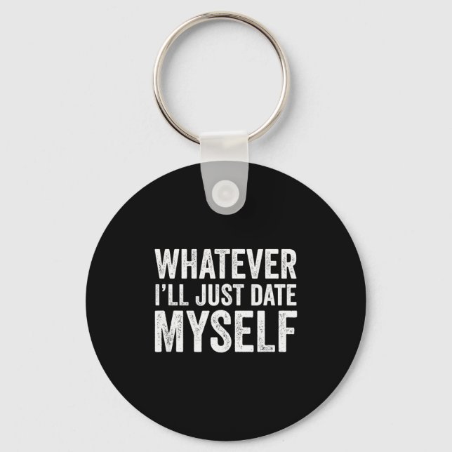 Mens Sarcasm Anti Valentine  Key Ring (Front)