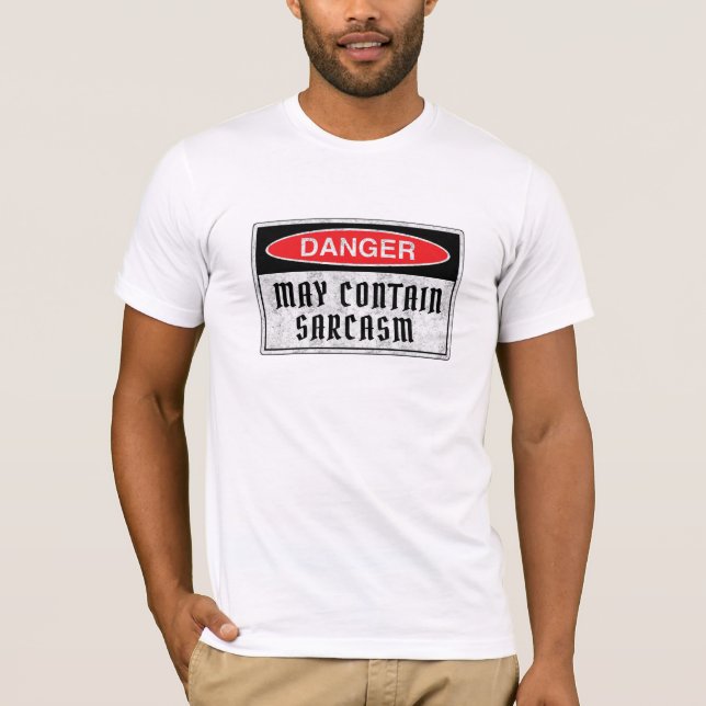 Mens Sarcasm Warning Hot Bod Boyfriend shirt (Front)