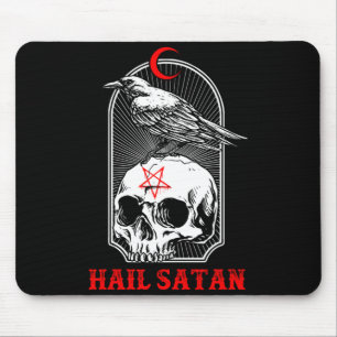 Mens Satan Satanic Skull Government Agencyth Mouse Pad