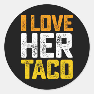 Mens Sausage Taco Matching Couple Costumes Classic Round Sticker