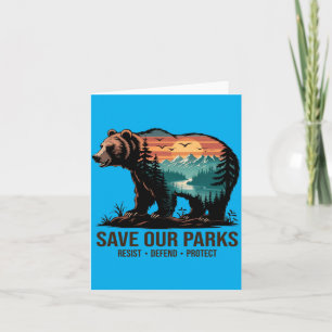 Mens Save Parks Environmental Hiking Nature Lover Card