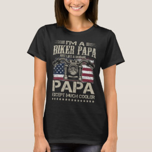 Mens Saying Biker Cool Grandpa Ride Motorcycle T-Shirt