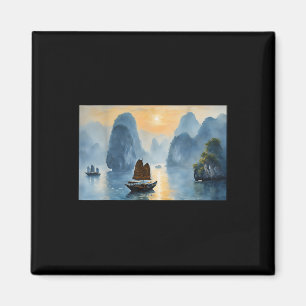 Mens Scenic Vietnam Landscape Ha Long Bay Design Magnet