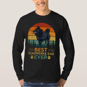 Mens Schipperke Dog Vintage Best Schipperke Dad F T-Shirt