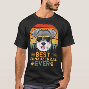 Mens Schnauzer Dog  Vintage Best Schnauzer Dad Fat T-Shirt