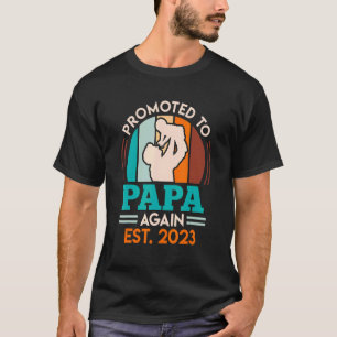 Mens Second Child 2023 Dad Of Two 2 Children Fathe T-Shirt