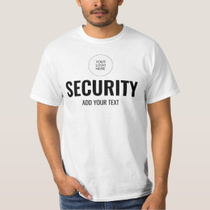 Mens Security Staff Double Sided Print Value T-Shirt