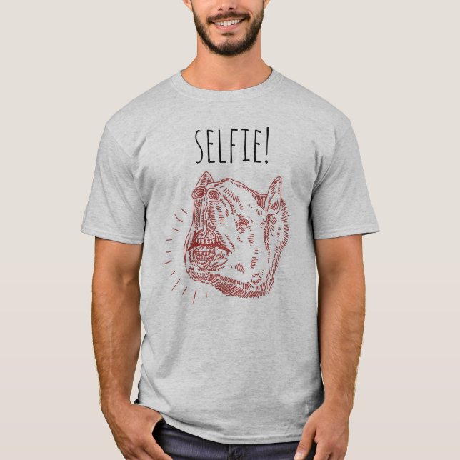 Men's Selfie T-Shirt: Smiling Tapir T-Shirt (Front)