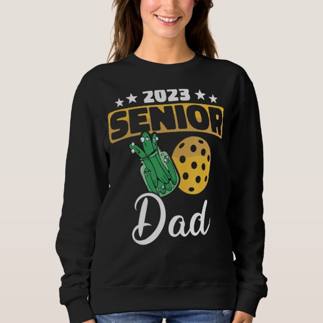 Mens Senior Pickleball Dad Paddles Pickleball Play Sweatshirt (Front)