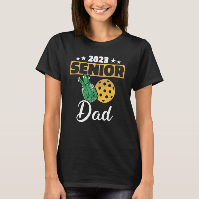 Mens Senior Pickleball Dad Paddles Pickleball Play T-Shirt (Front)