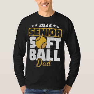 Mens Senior Softball Dad Softball Players Softball T-Shirt