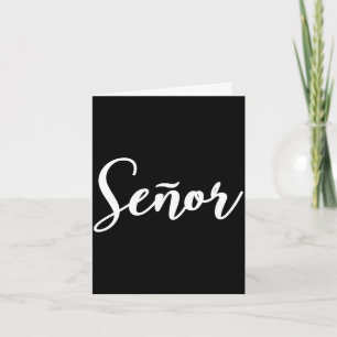 Mens señor spanish mr husband wife wedding señora card