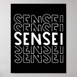 Mens Sensei Martial Arts Karate Judo Training Coac Poster