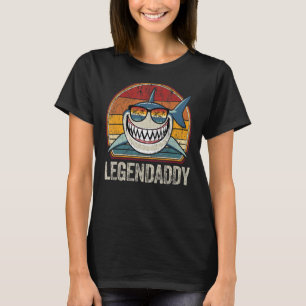 Mens Shark Retro Legendaddy Dad Vintage Daddy T-Shirt