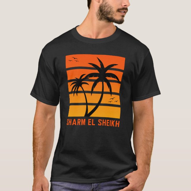 Men's Sharm El Sheikh Vintage Sunset T-Shirt (Front)