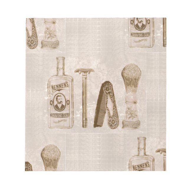 mens shaving notepad (Front)