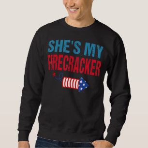 Mens She's My Firecracker His And Hers 4th July Ma Sweatshirt