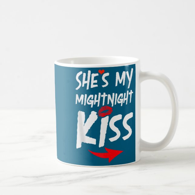 Mens She's My Midnight Kiss Happy New Year Matchin Coffee Mug (Right)
