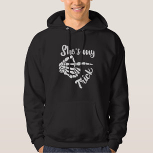 Mens Shes My Trick Matching Couple Halloween Hoodie