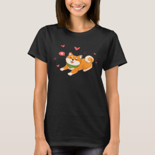 Mens Shiba Inu Dog Owner Cute with Hearts T-Shirt
