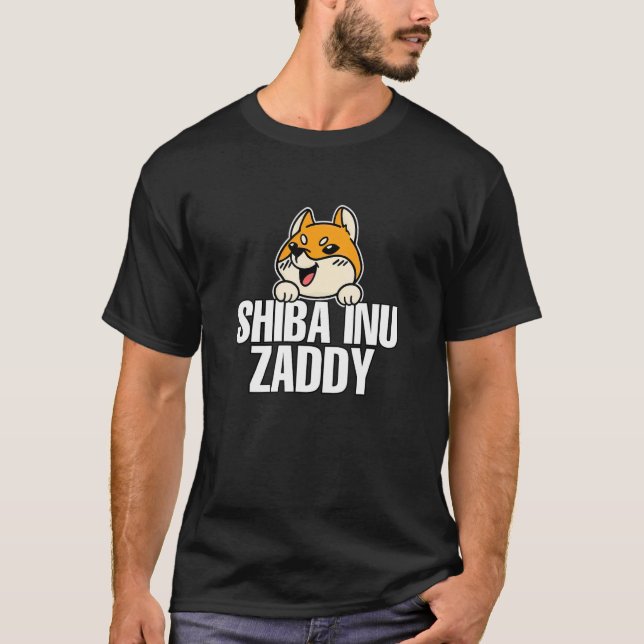 Mens Shiba Inu Zaddy  Dog Dad design T-Shirt (Front)
