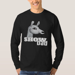 Mens Show Dad Llama County Fair Livestock Show Dad T-Shirt