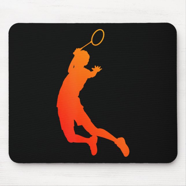 Mens Shuttle Badminton Squash Badminton Player  Mouse Pad (Front)