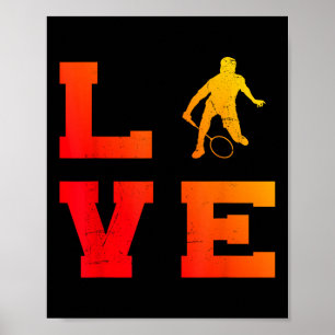 Mens Shuttle Squash Badminton Player Badminton  Poster